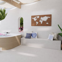 Wereldkaart Cortenstaal (buiten)