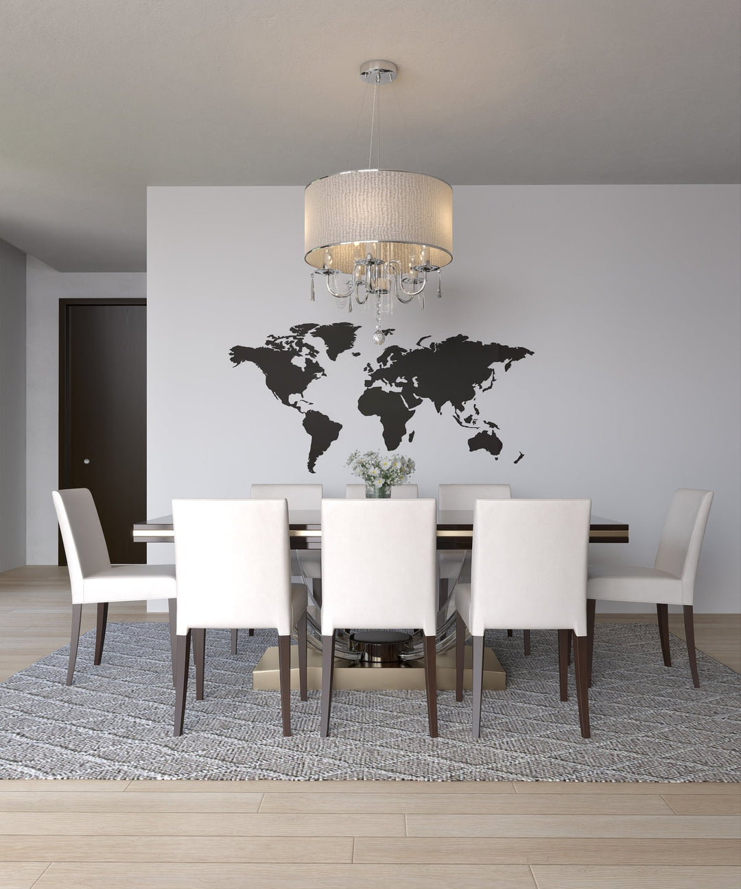Metalen Wereldkaart Muur Decor Wereldkaart 3D Muur Silhouet Abstracte Wereldkaart Wanddecoratie Metalen Muur Decor Thuiskantoor Slaapkamer Woonkamer Decoratie